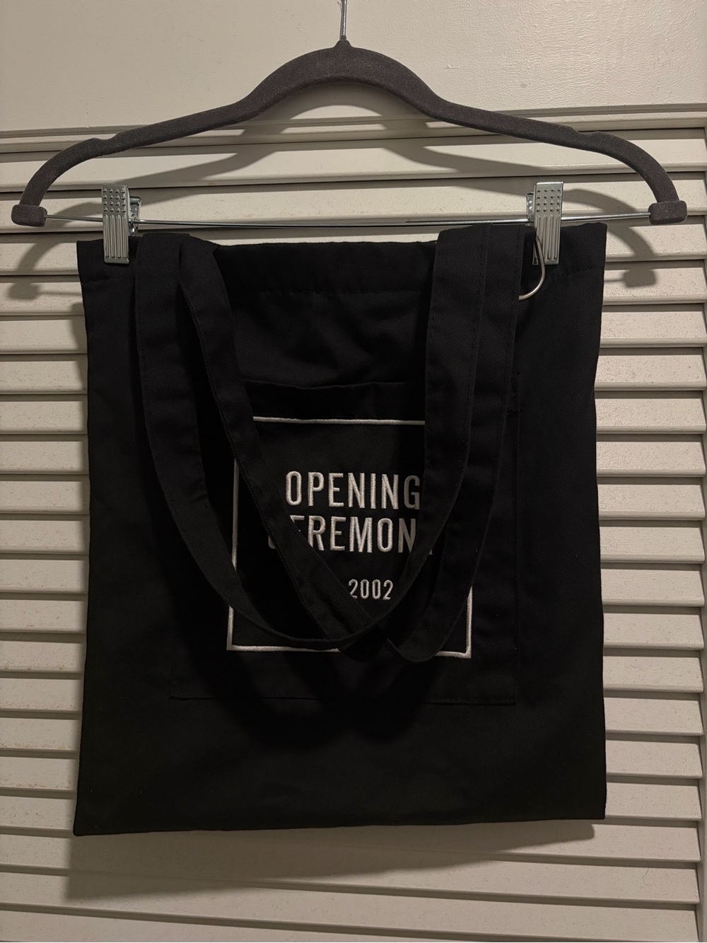 Opening Ceremony Black Tote with White Logo Patch - Picture 4 of 6